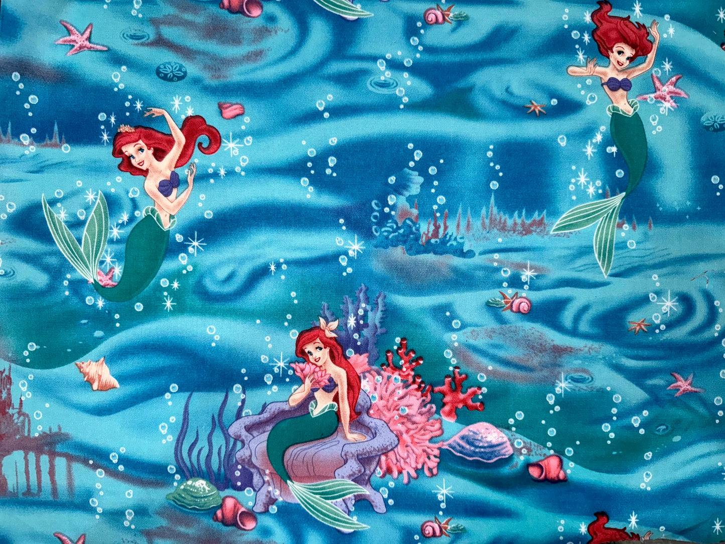 The Little Mermaid Under The Sea Cotton Fabric by Springs Creative 2011 - Fat Quarter