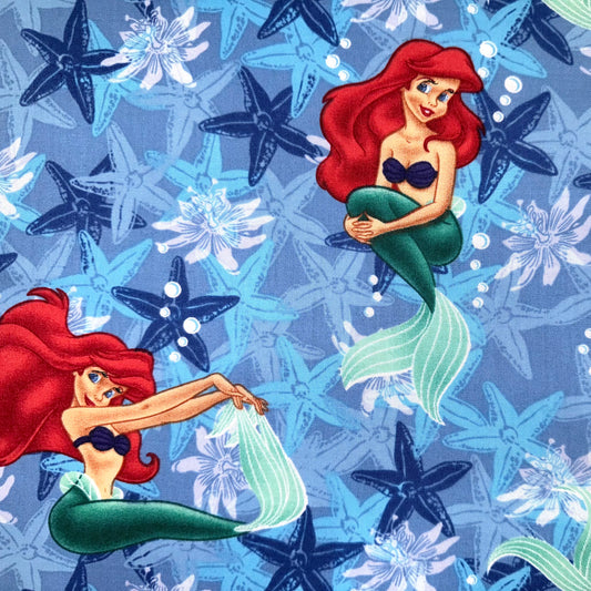 The Little Mermaid Ariel Licensed Disney Cotton Fabric by Springs Creative - Fat Quarter