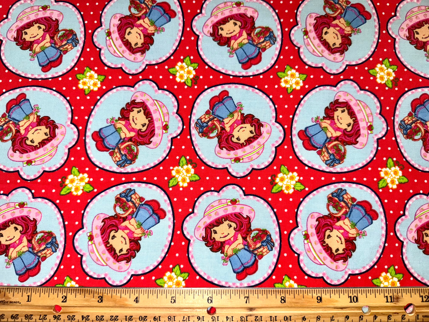 Strawberry Shortcake Cotton Licensed Fabrics by Those Characters From Cleveland under Spectrix 2007 RARE - Fat Quarter