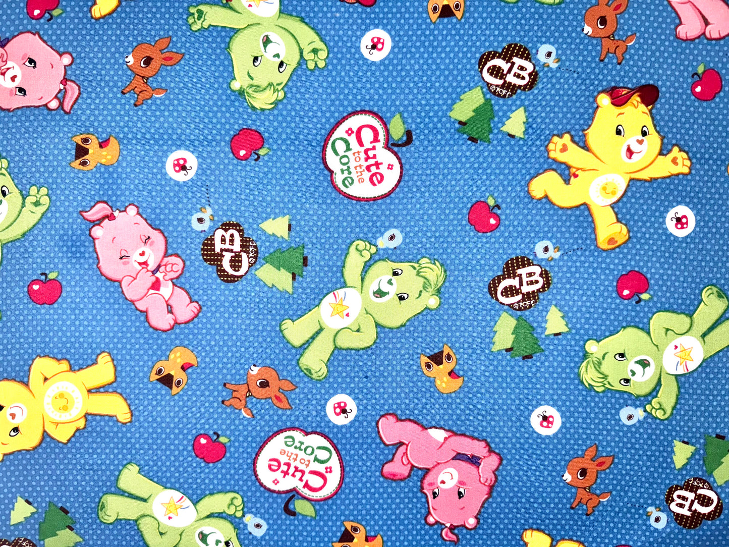 Care Bears Cutie To The Core Cotton Licensed Fabric by VIP Cranston 2009 - Fat Quarter