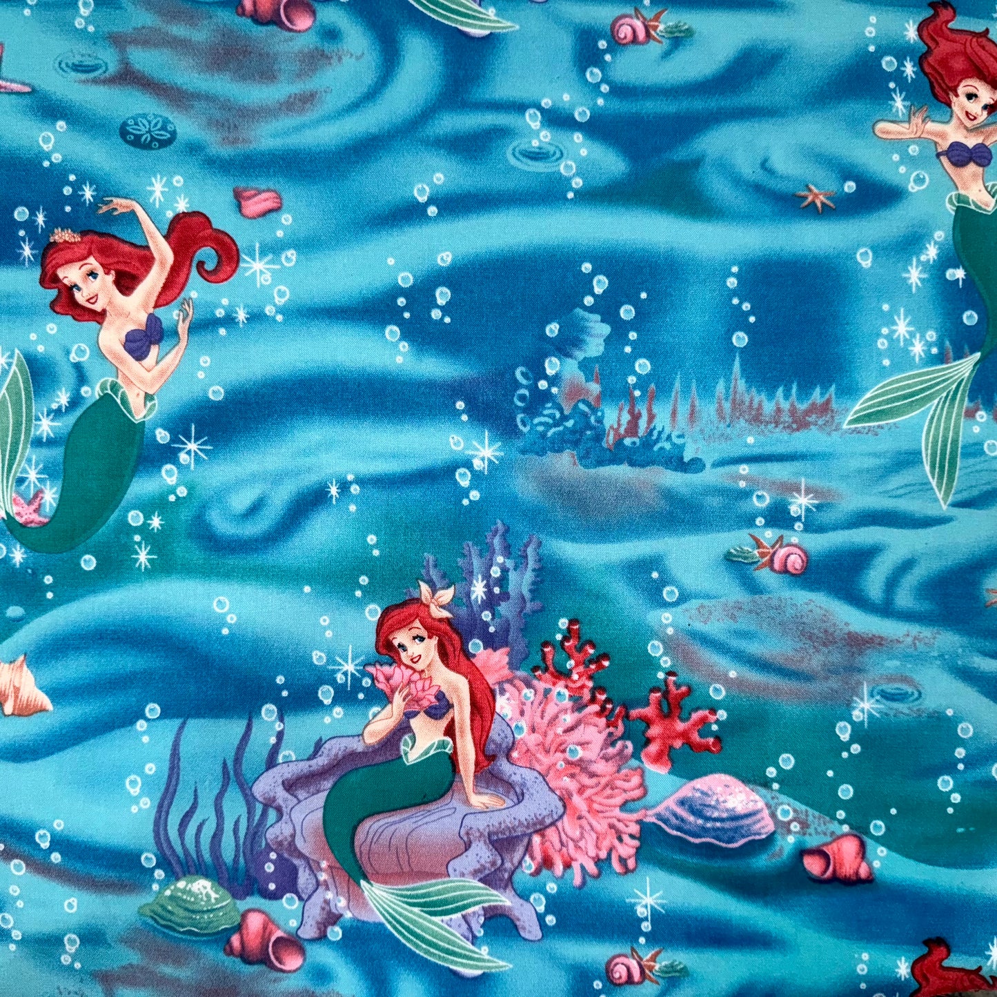 The Little Mermaid Under The Sea Cotton Fabric by Springs Creative 2011 - Fat Quarter