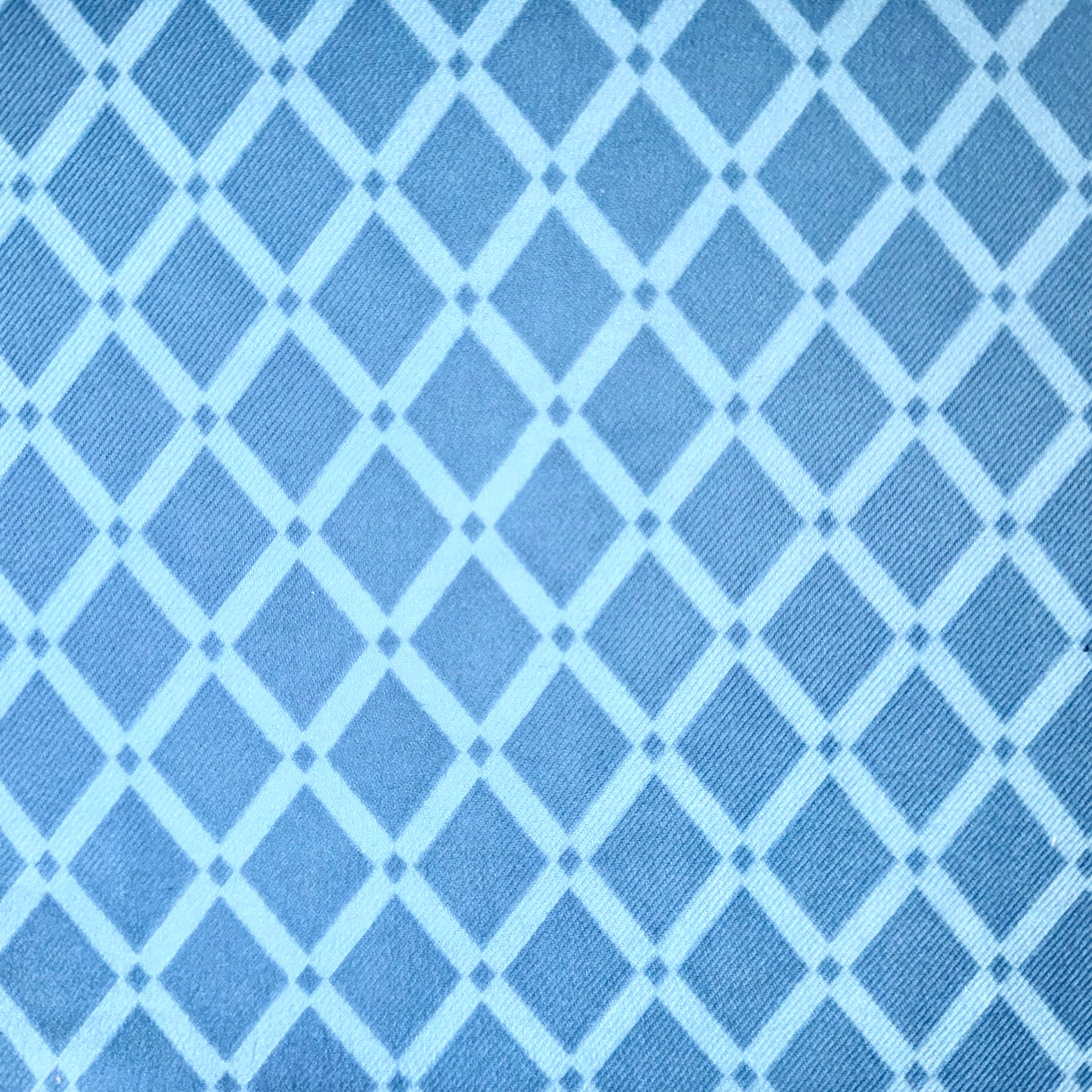 Blue Diamond Pattern Flannel Fabric - by the Yard