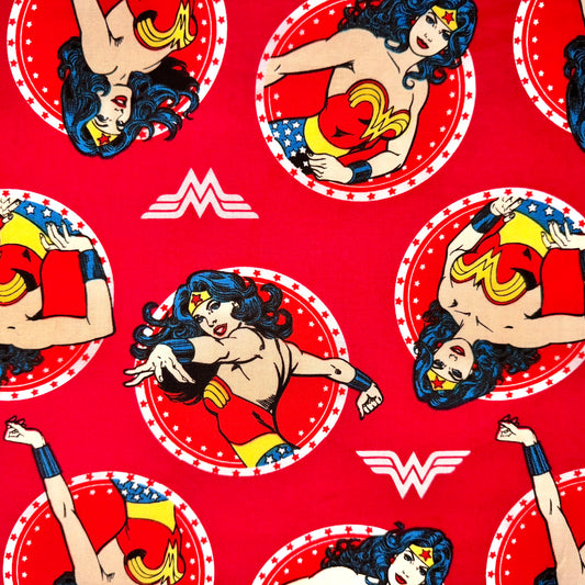 Wonder Woman Cotton Licensed Fabric, DC Comics, Justice League