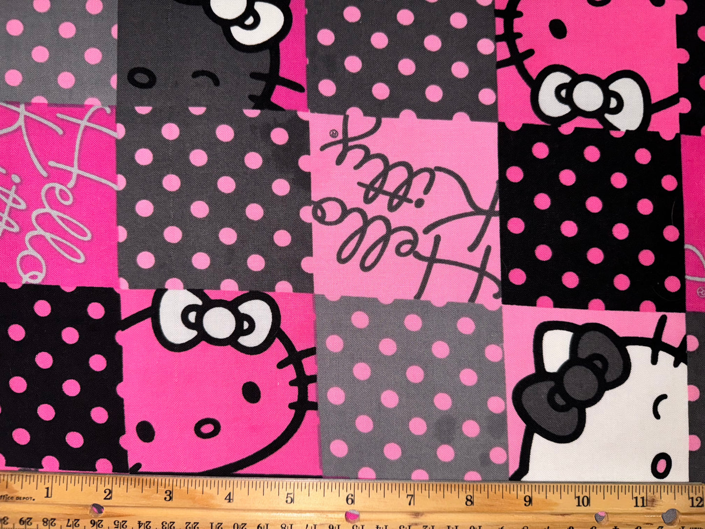 Rare Hello Kitty Licensed Cotton Fabric by Springs Creative 2014 Sanrio - Fat Quarter