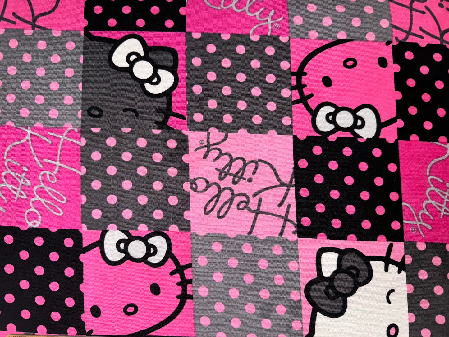 Rare Hello Kitty Licensed Cotton Fabric by Springs Creative 2014 Sanrio - Fat Quarter