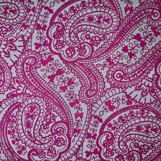 Purple and Gray Paisley Print Cotton Fabric by Brother & Sister 2012