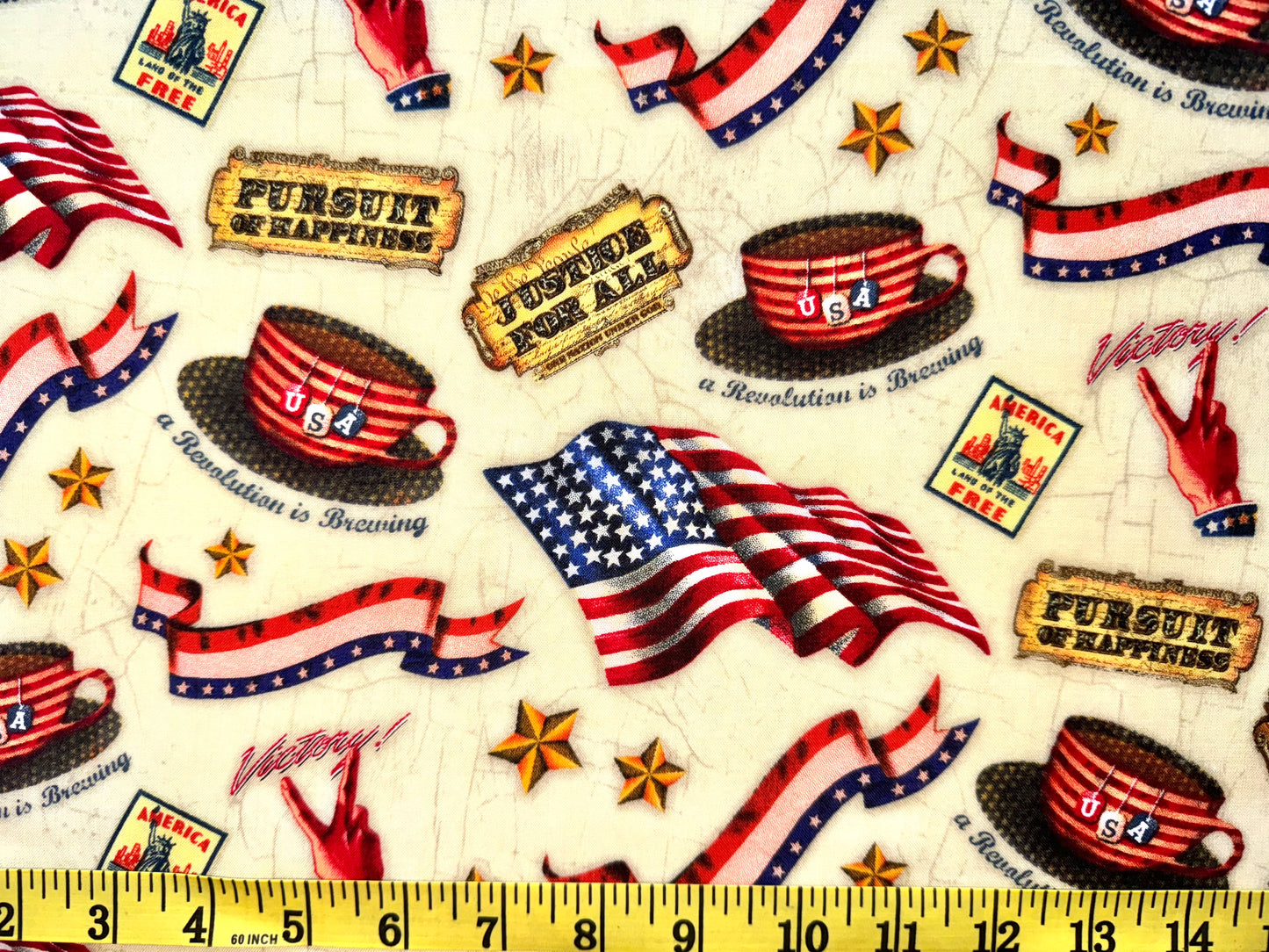 Pursuit of Happiness Cotton Fabric by Kate Ward Thacker, Fat Quarter