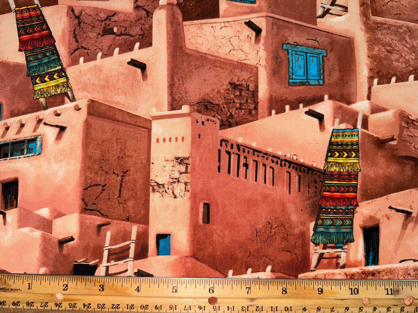 Mud houses Cotton Fabric, Southwest by Timeless Treasures