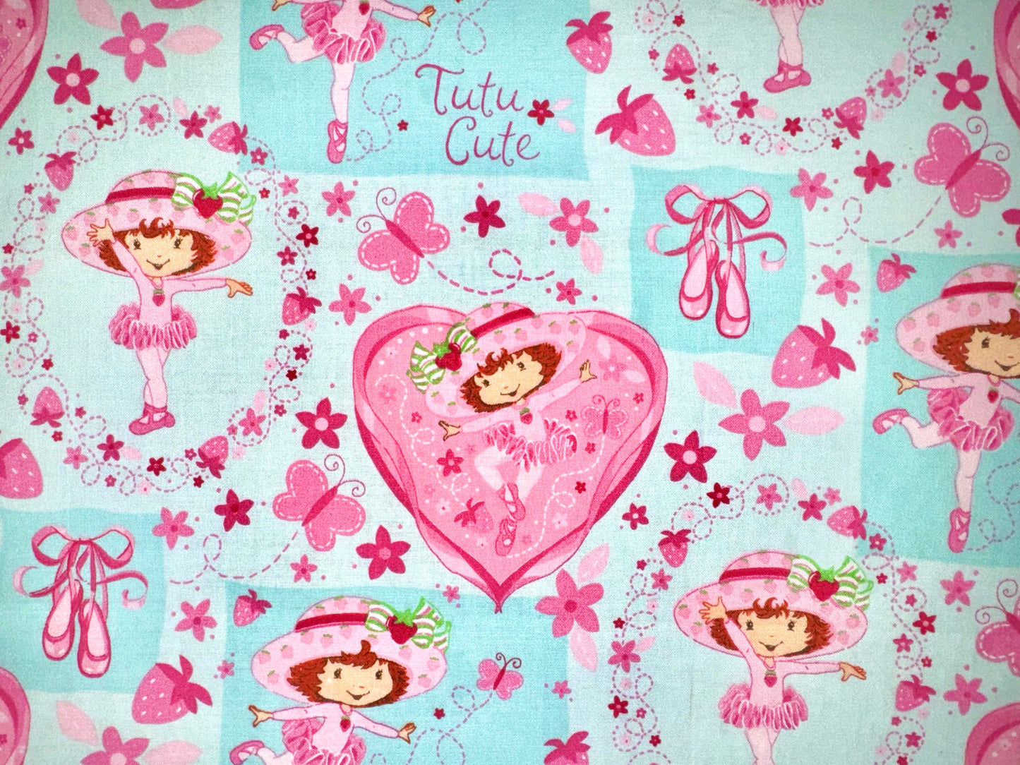 Strawberry Shortcake Tutu Cute Licensed Fabric by Those Characters From Cleveland under Spectrix 2005 RARE - Fat Quarter