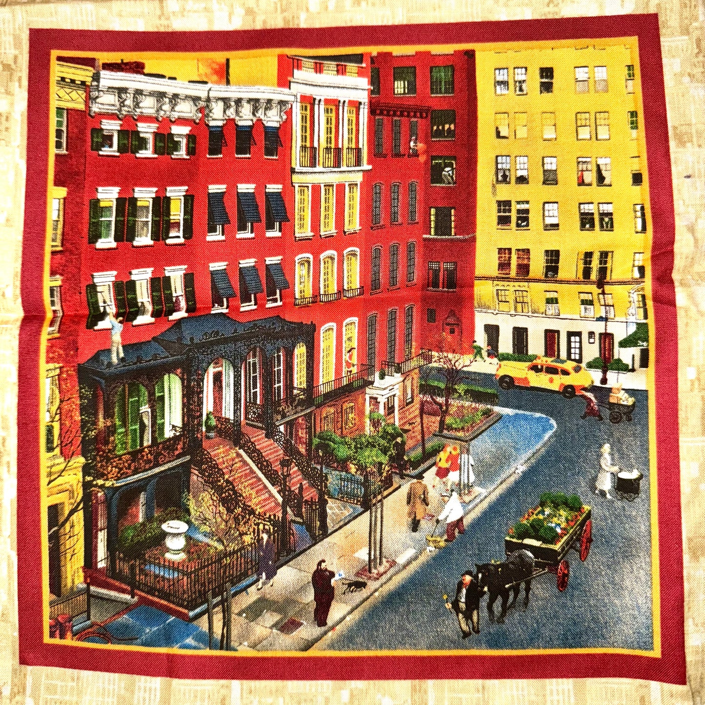 The Saturday Evening Post Licensed Fabric 5 Square Cotton Panel by Curtis Publishing for Quilting Treasures