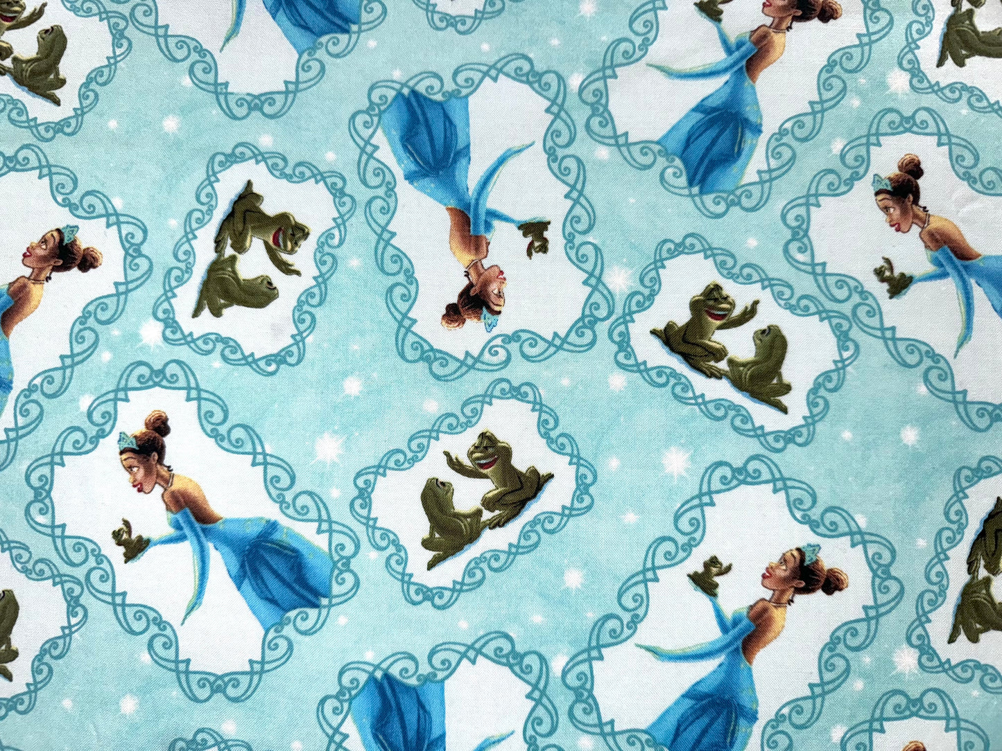 The Princess And The Frog Cotton Cotton Blue Purple Toss Licensed - Fat Quarter