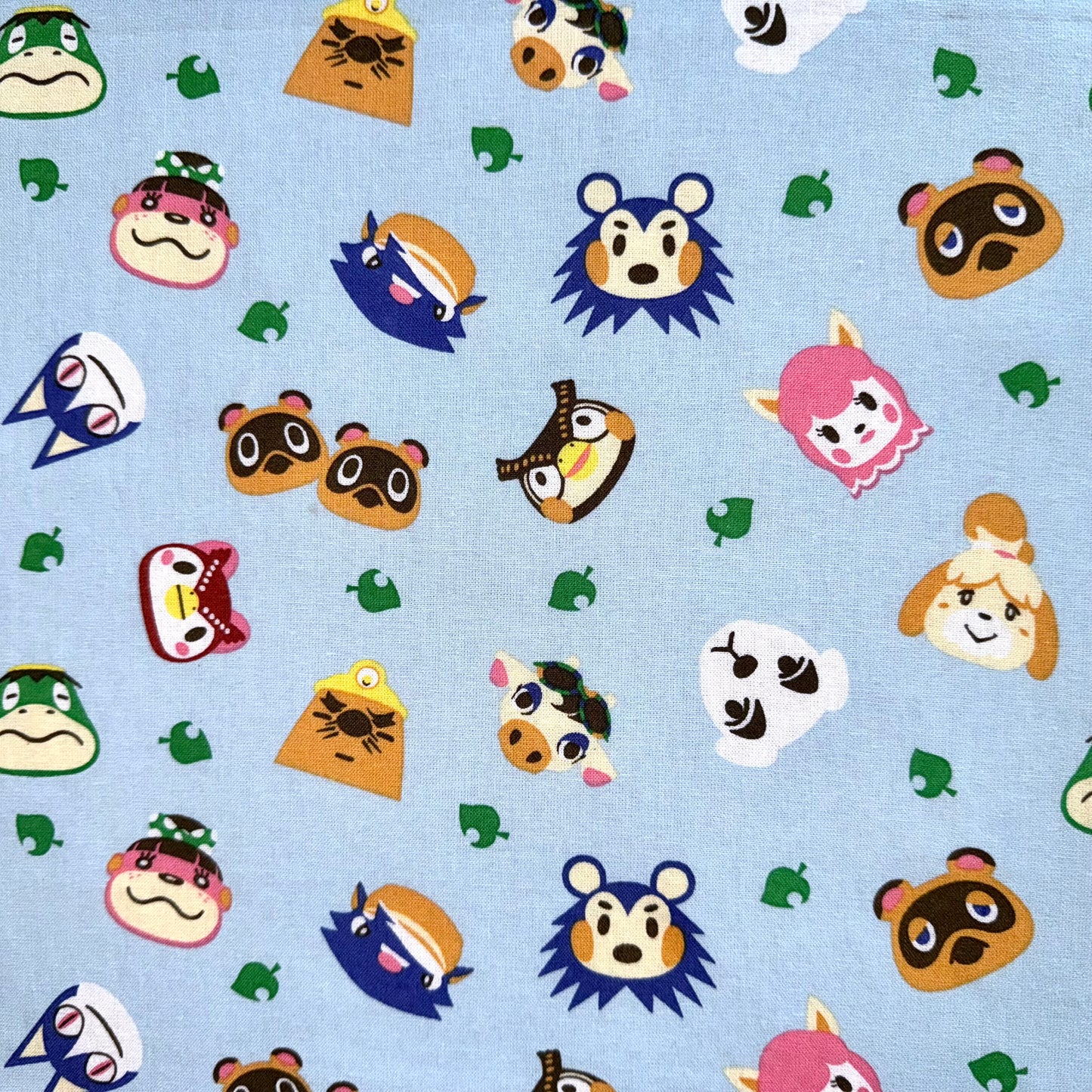 Animal Crossing Fabric Blue Cotton Toss Pals Licensed Nintendo