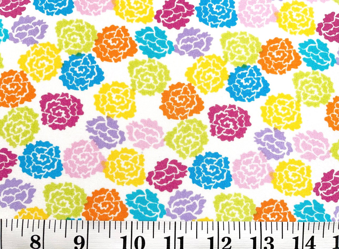 Colorful Marigold Flowers Fabric