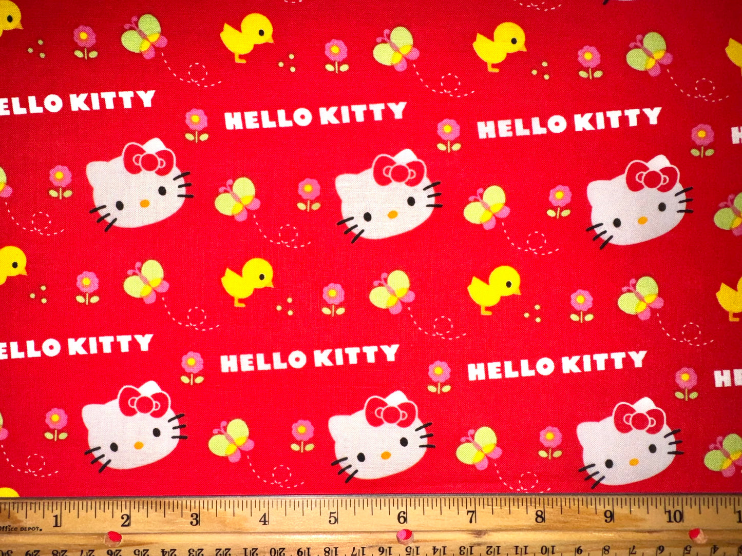 Red Classic Hello Kitty Licnesed Cotton Fabric by Sanrio 2009 - Fat Quarter