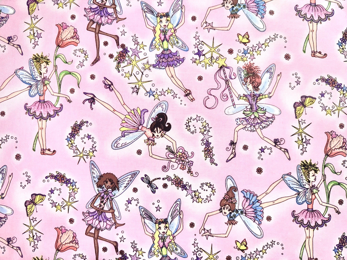 Rare Glitter Fairy Fabric by Lloyds & Braton For Timeless Treasures 2007 - Fat Quarter