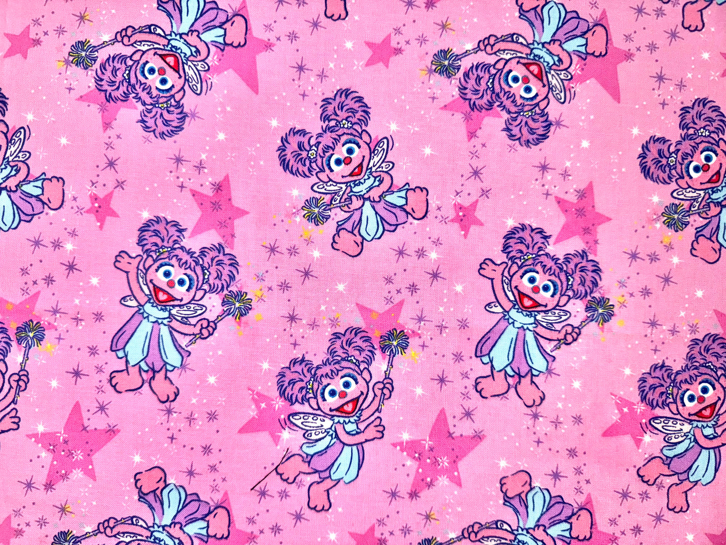 Abby Cadabby 2011 Sesame Workshop Pink Cotton Licensed Fabric 2011 - Fat Quarter