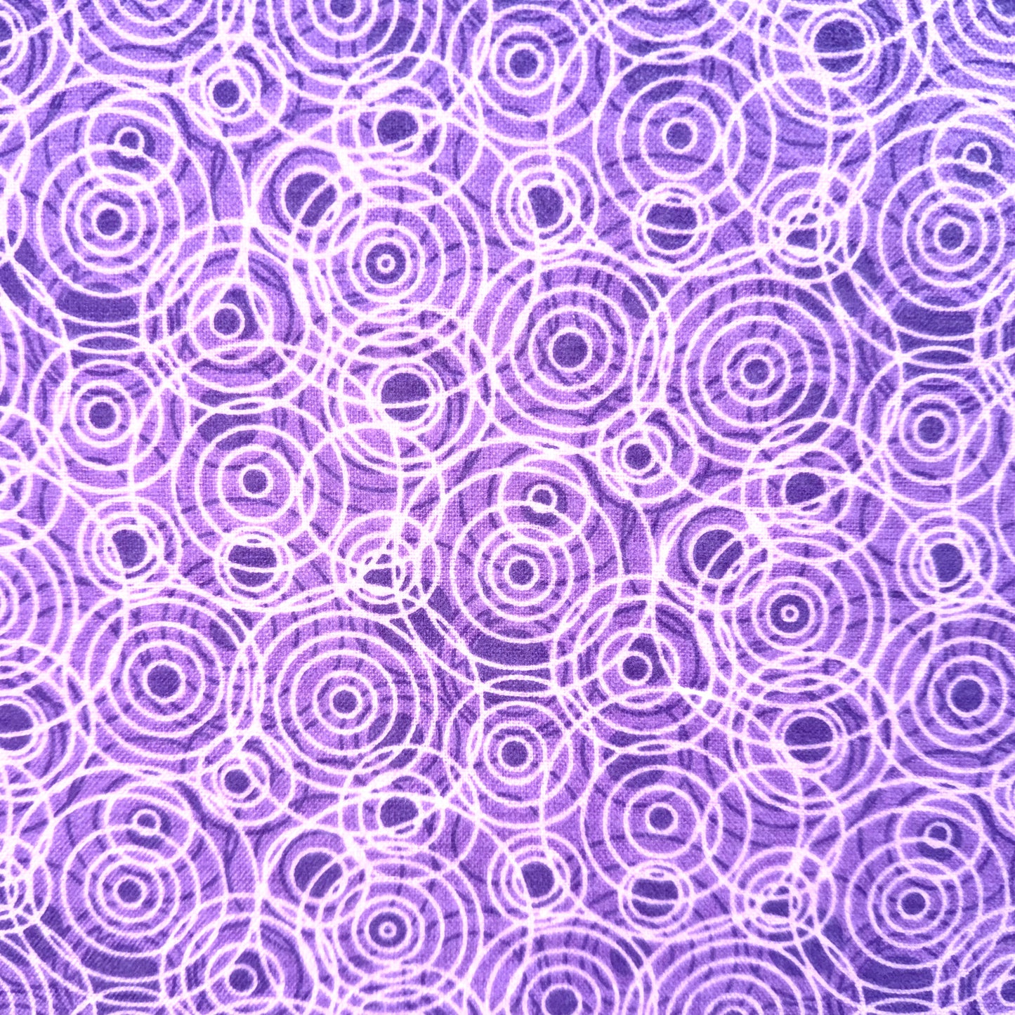 Purple Circle Pattern Flannel Fabric - Half Yard