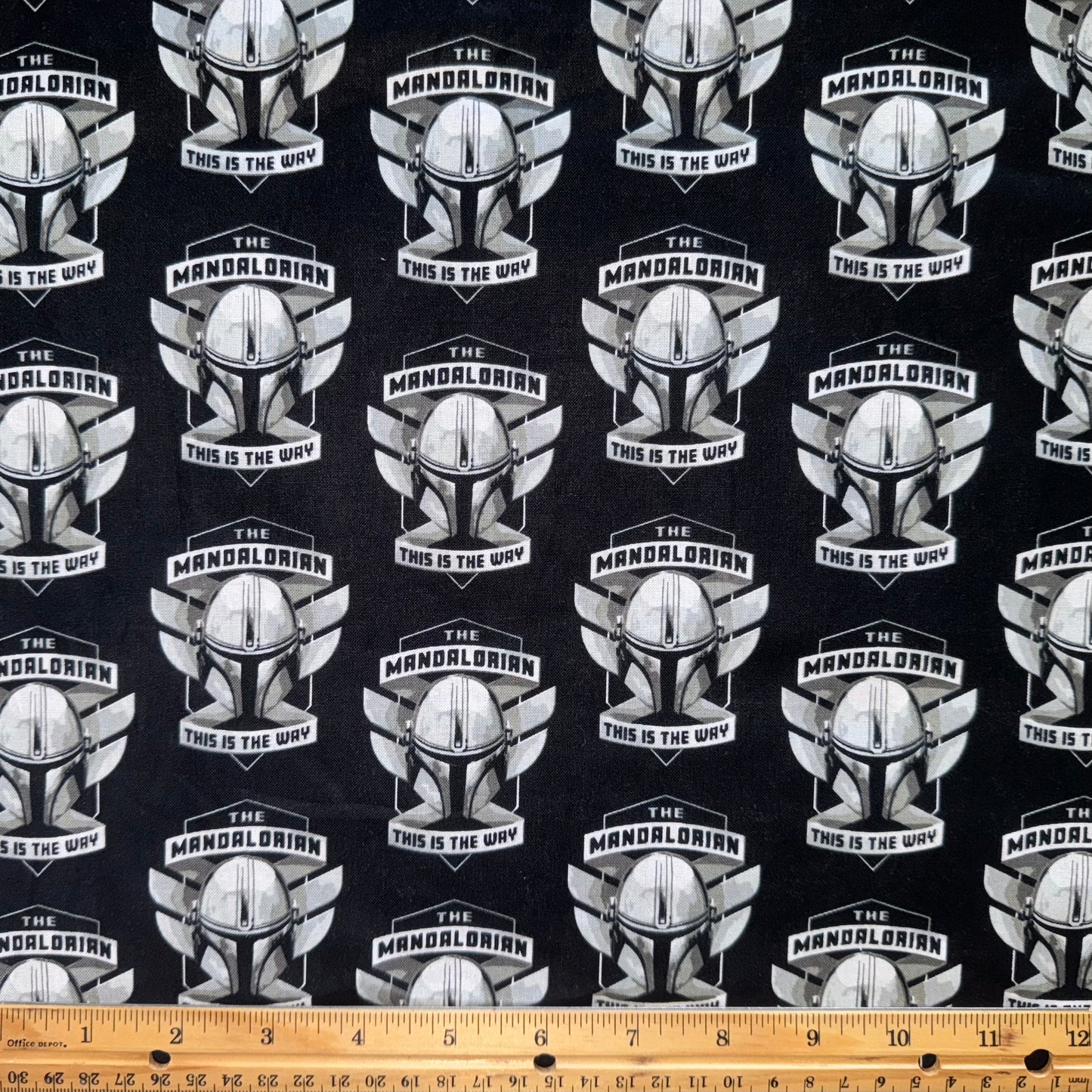 Mandalorian Badge Fabric Cotton This Is The Way Licensed