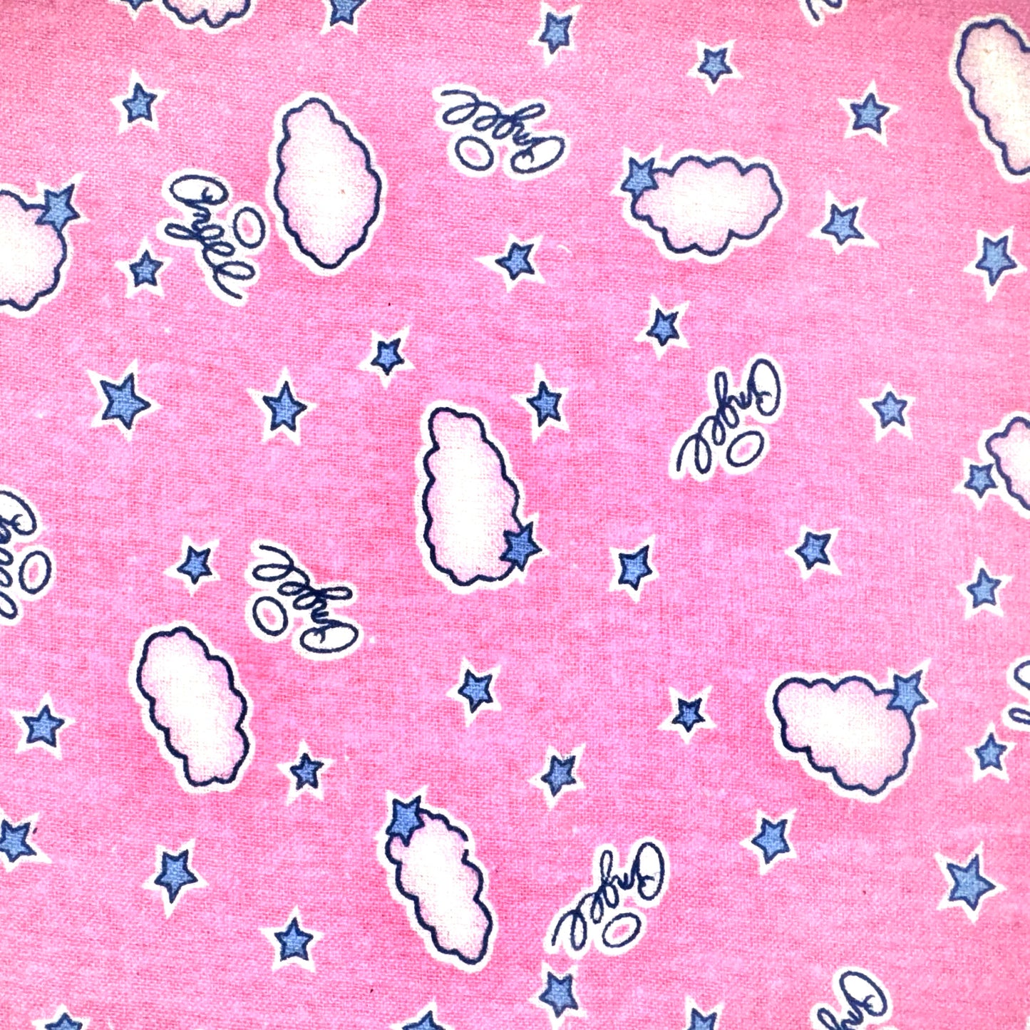 Y2K Pink Angel Clouds Cotton Fabric - Fat Quarter