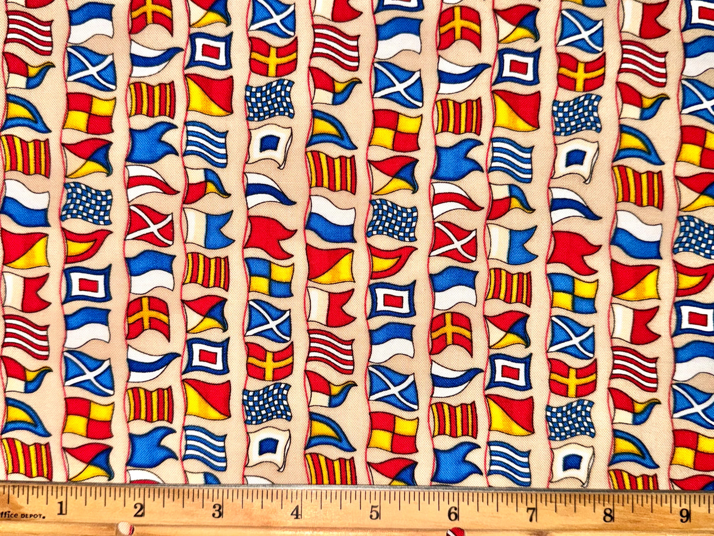 Seaport View Flags Cotton Fabric by Dan Morris for Robert Kaufman - Fat Quarter