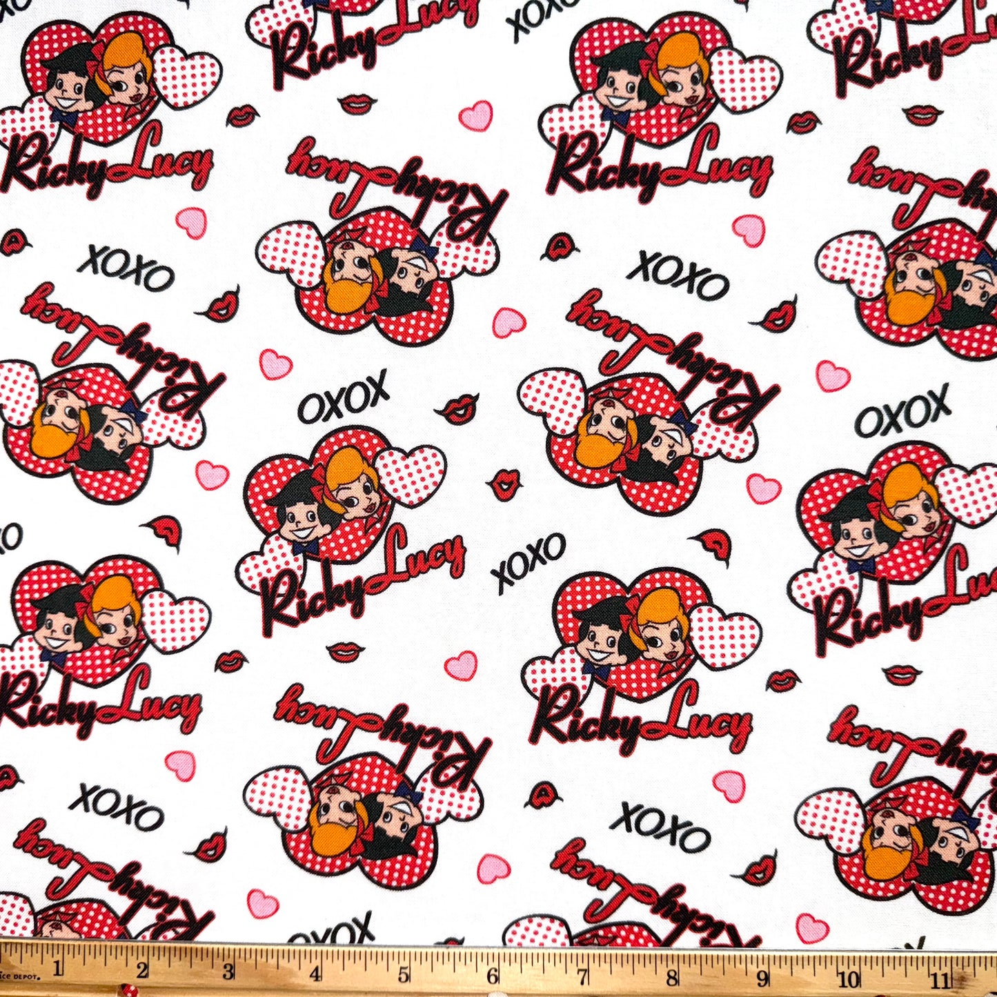 I Love Lucy Fabric Cotton Ricky Cartoon Toss Licensed