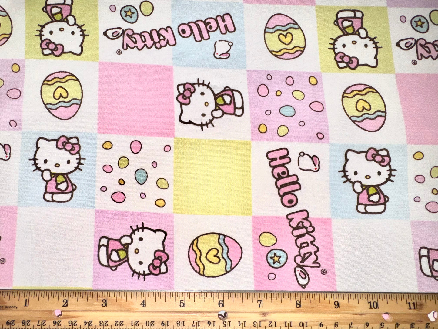 Rare Hello Kitty Easter Egg Licensed Fabric 2010 - Fat Quarter