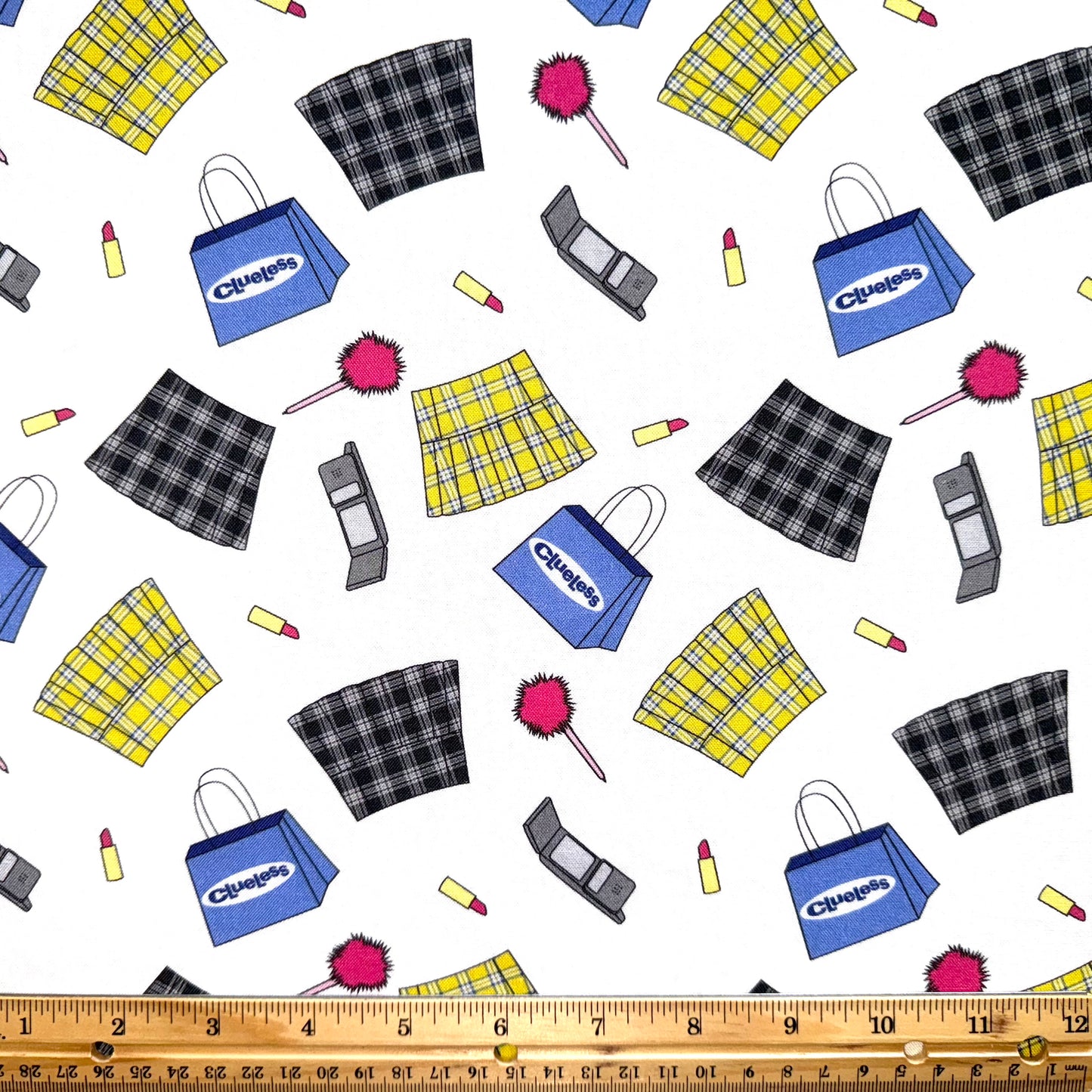 Clueless Fabric Cotton Tartan Skirt Licensed Toss Icons