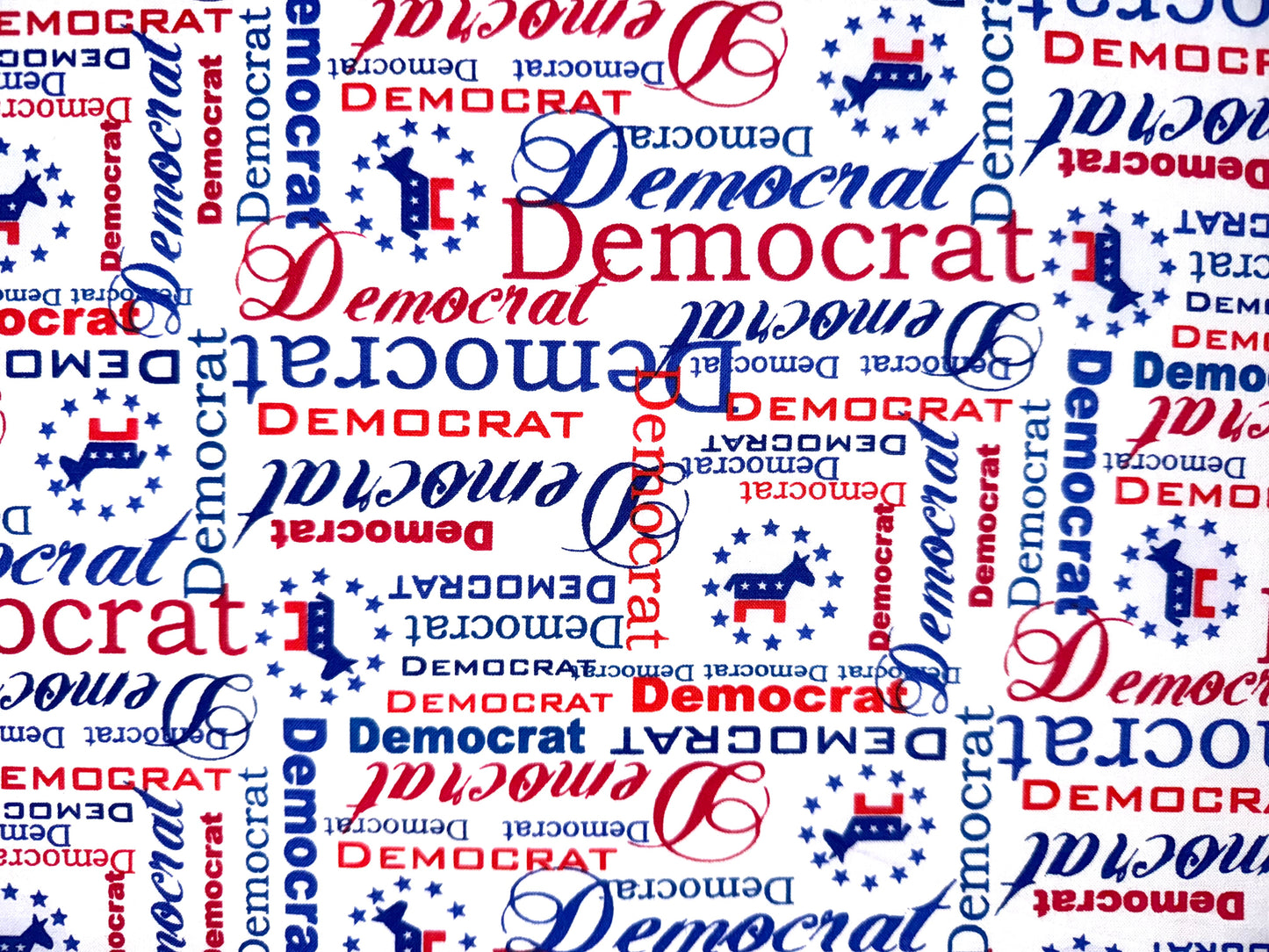 Republican or Democrat Political Party Cotton Fabric - Fat Quarter