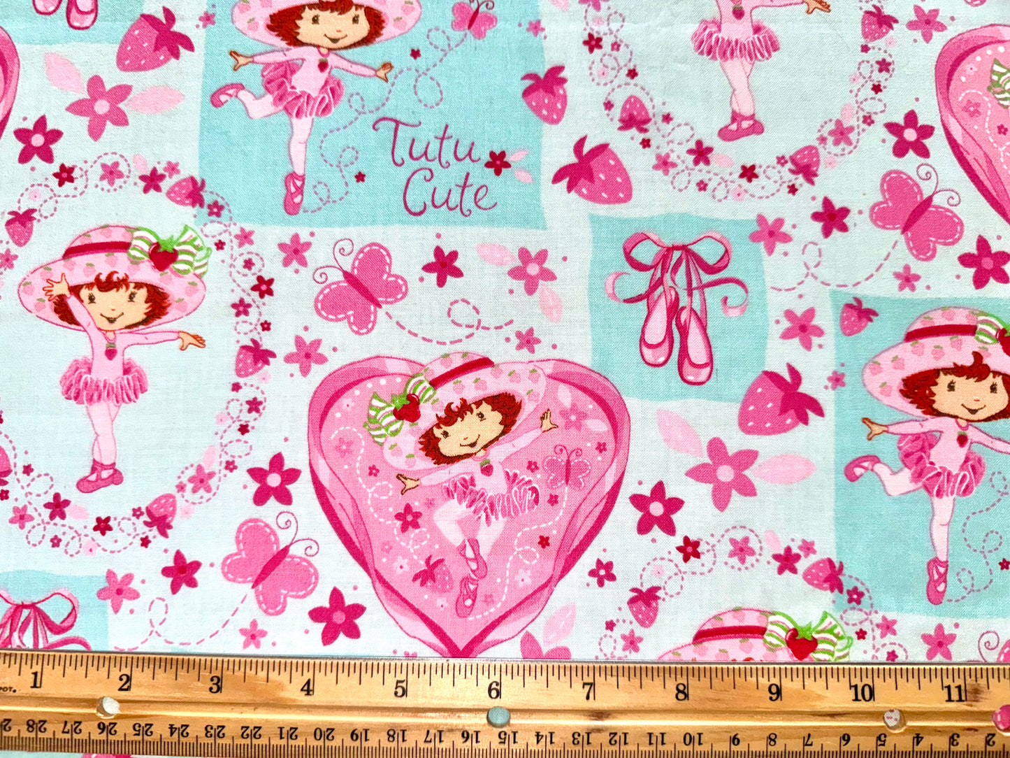 Strawberry Shortcake Tutu Cute Licensed Fabric by Those Characters From Cleveland under Spectrix 2005 RARE - Fat Quarter