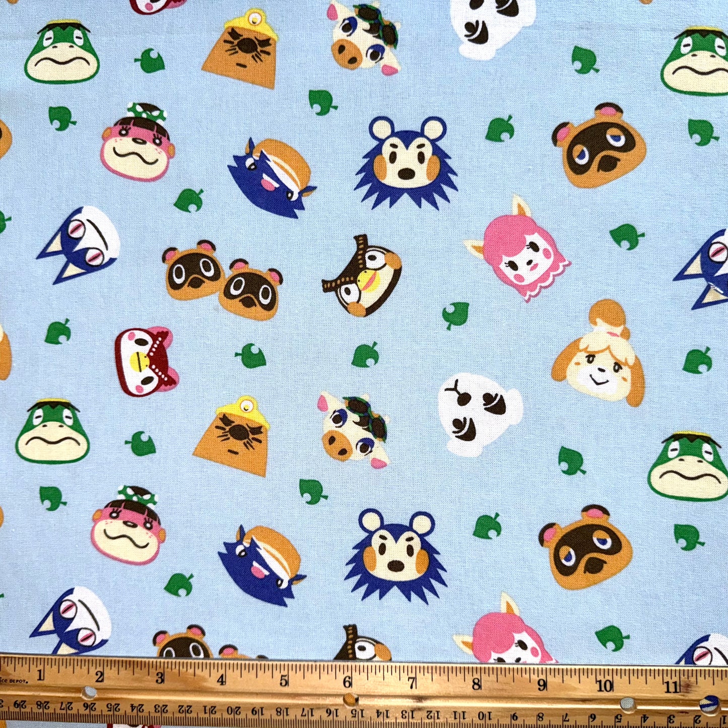 Animal Crossing Fabric Blue Cotton Toss Pals Licensed Nintendo