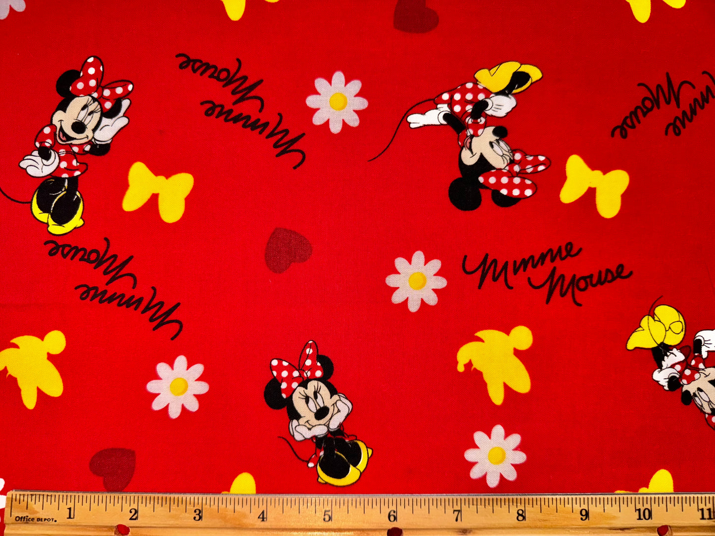 Red Minnie Mouse Licensed Fabric 2012 Springs Creative - Fat Quarter