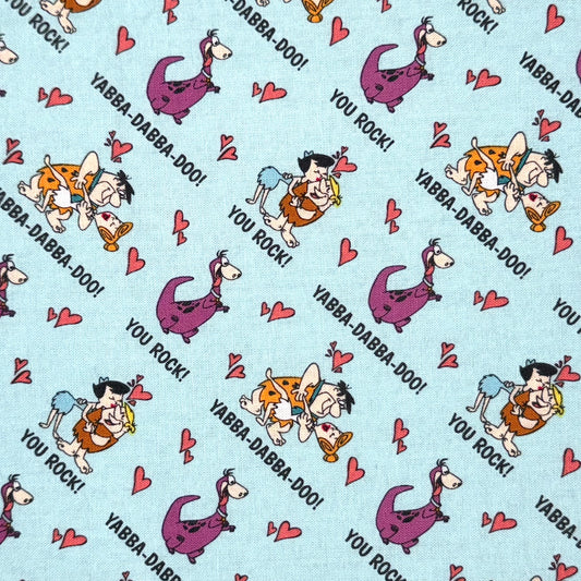 Flintstones Fabric Yabba Dabba Doo Licensed Cotton You Rock