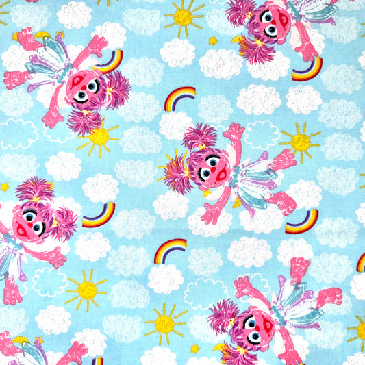 Abby Cadabby 2011 Sesame Workshop Blue Cotton Licensed Fabric - Fat Quarter