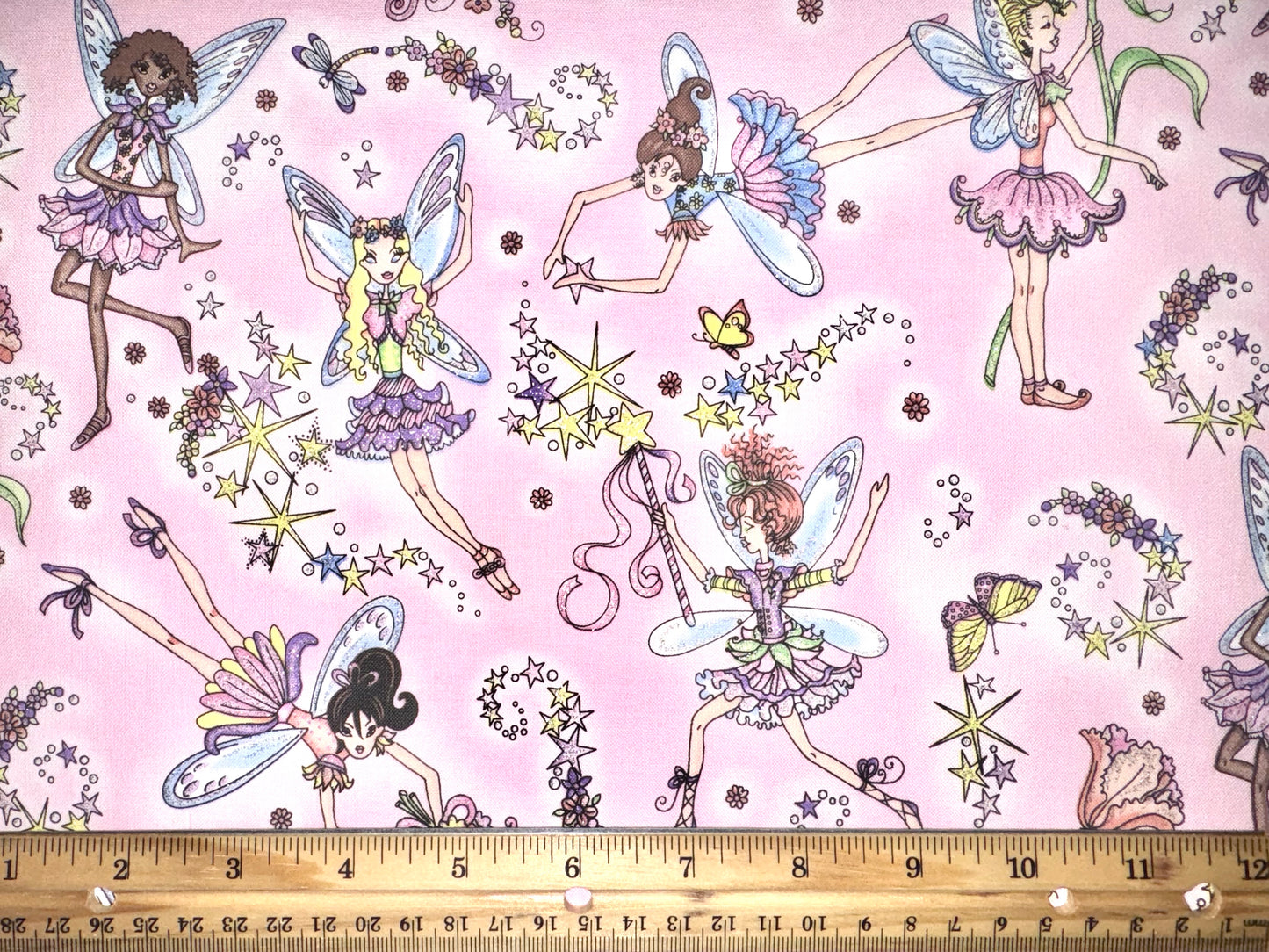 Rare Glitter Fairy Fabric by Lloyds & Braton For Timeless Treasures 2007 - Fat Quarter