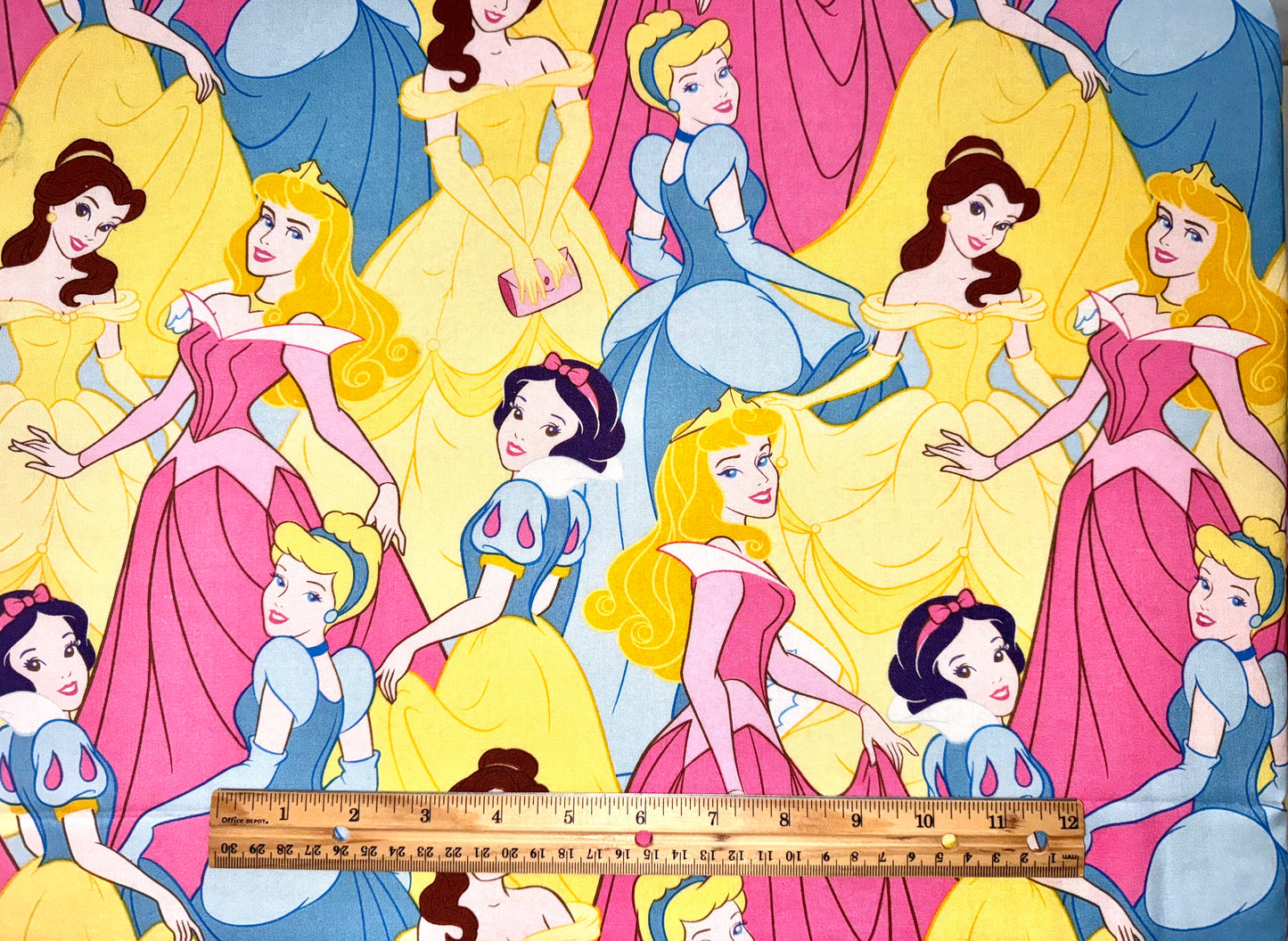 Disney Princess Collage Cotton Licensed Fabric - Half Yard