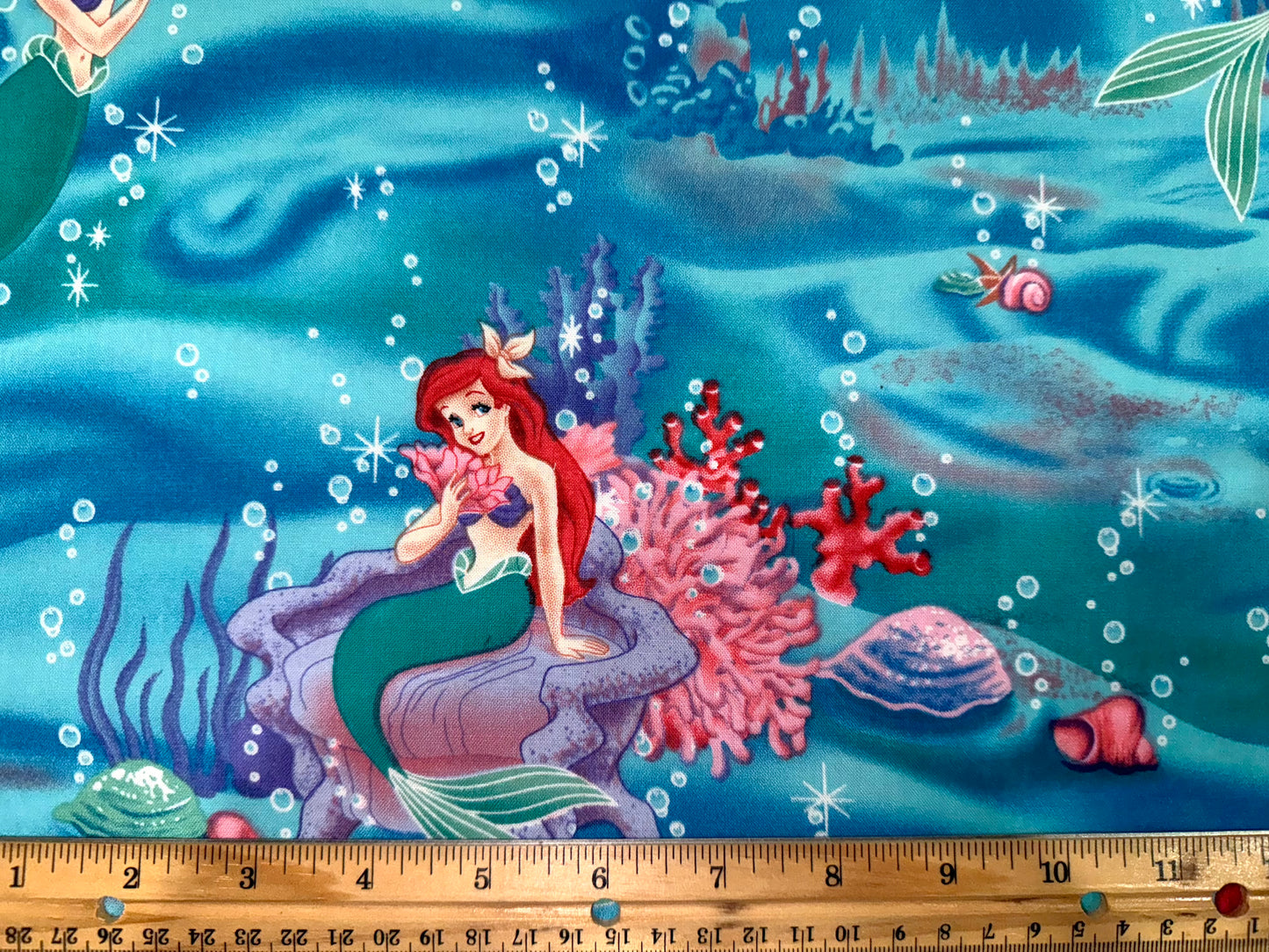 The Little Mermaid Under The Sea Cotton Fabric by Springs Creative 2011 - Fat Quarter