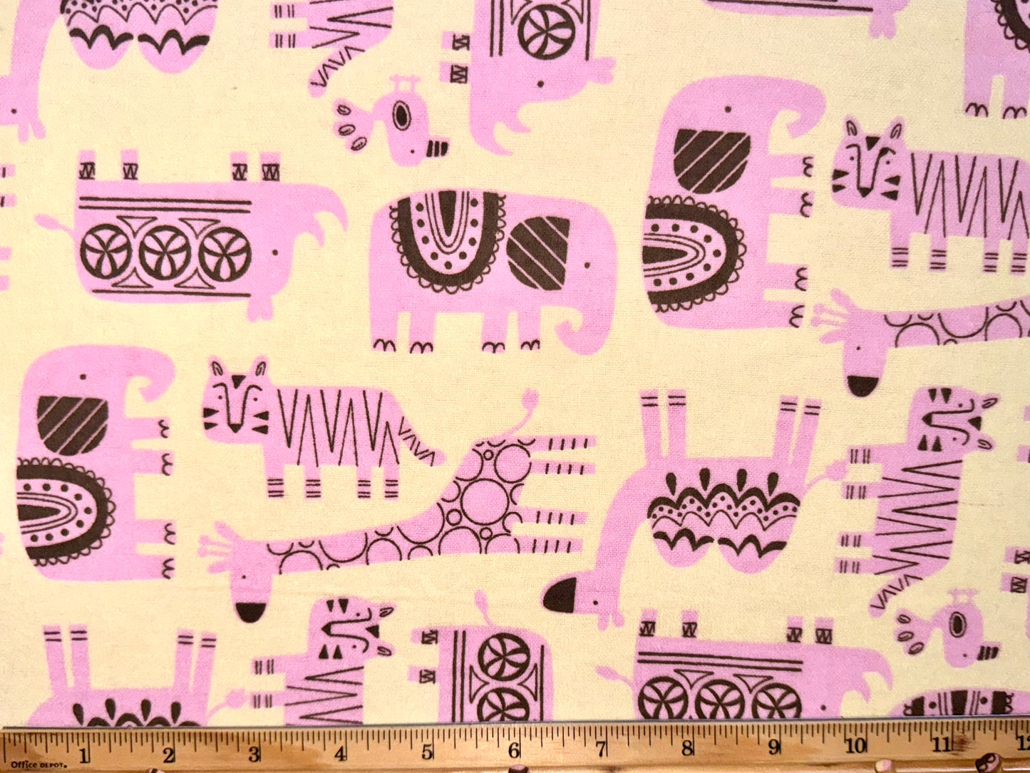 Adorable Pastel Animals Flannel Fabric - Half Yard