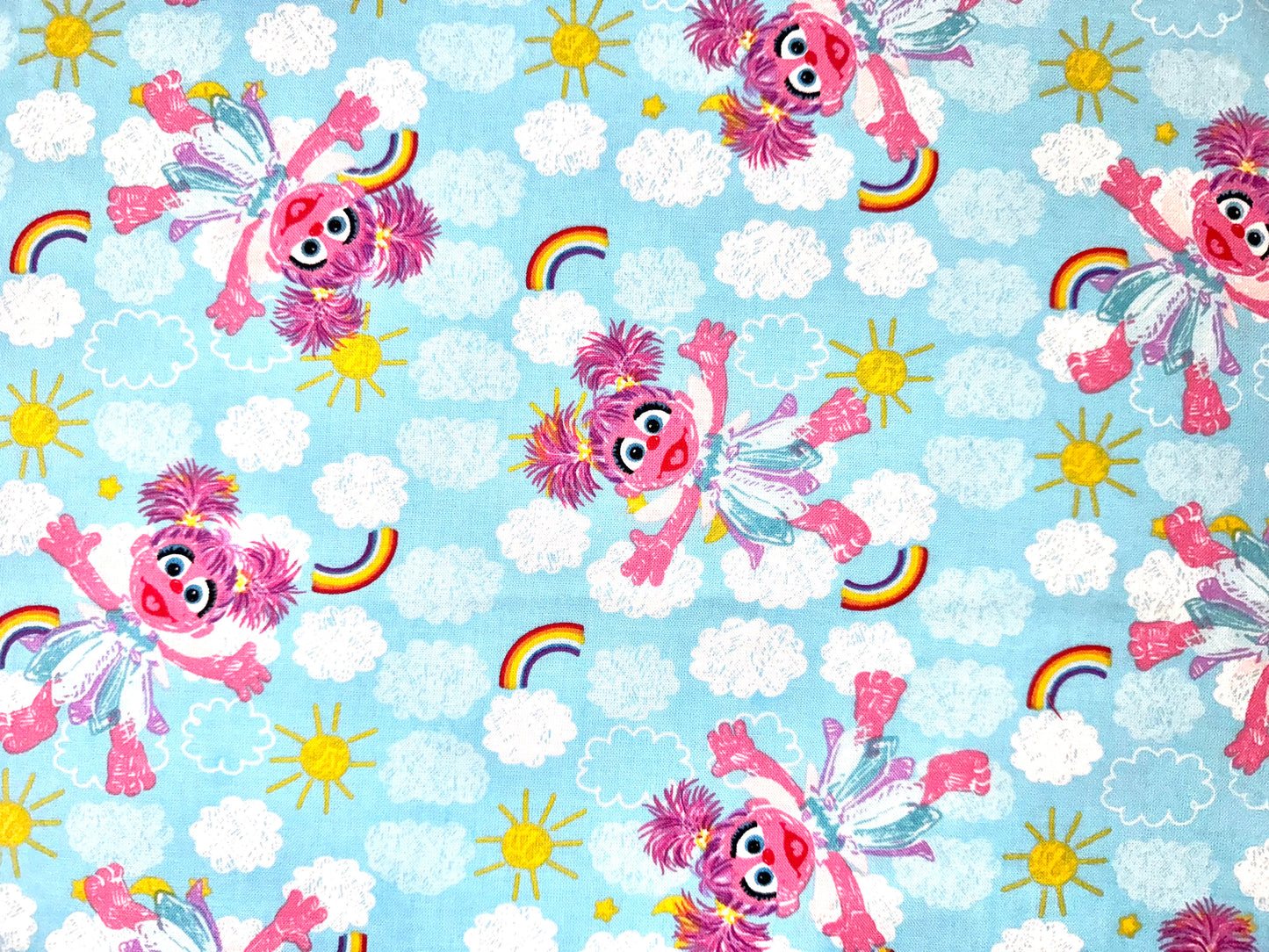 Abby Cadabby 2011 Sesame Workshop Blue Cotton Licensed Fabric - Fat Quarter