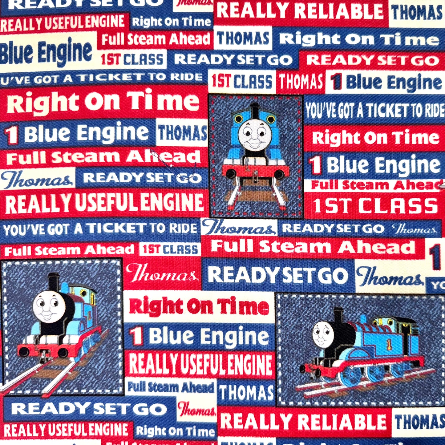 Thomas the Tank Engine & Friends Licensed Cotton Fabric by Cranston - Fat Quarter