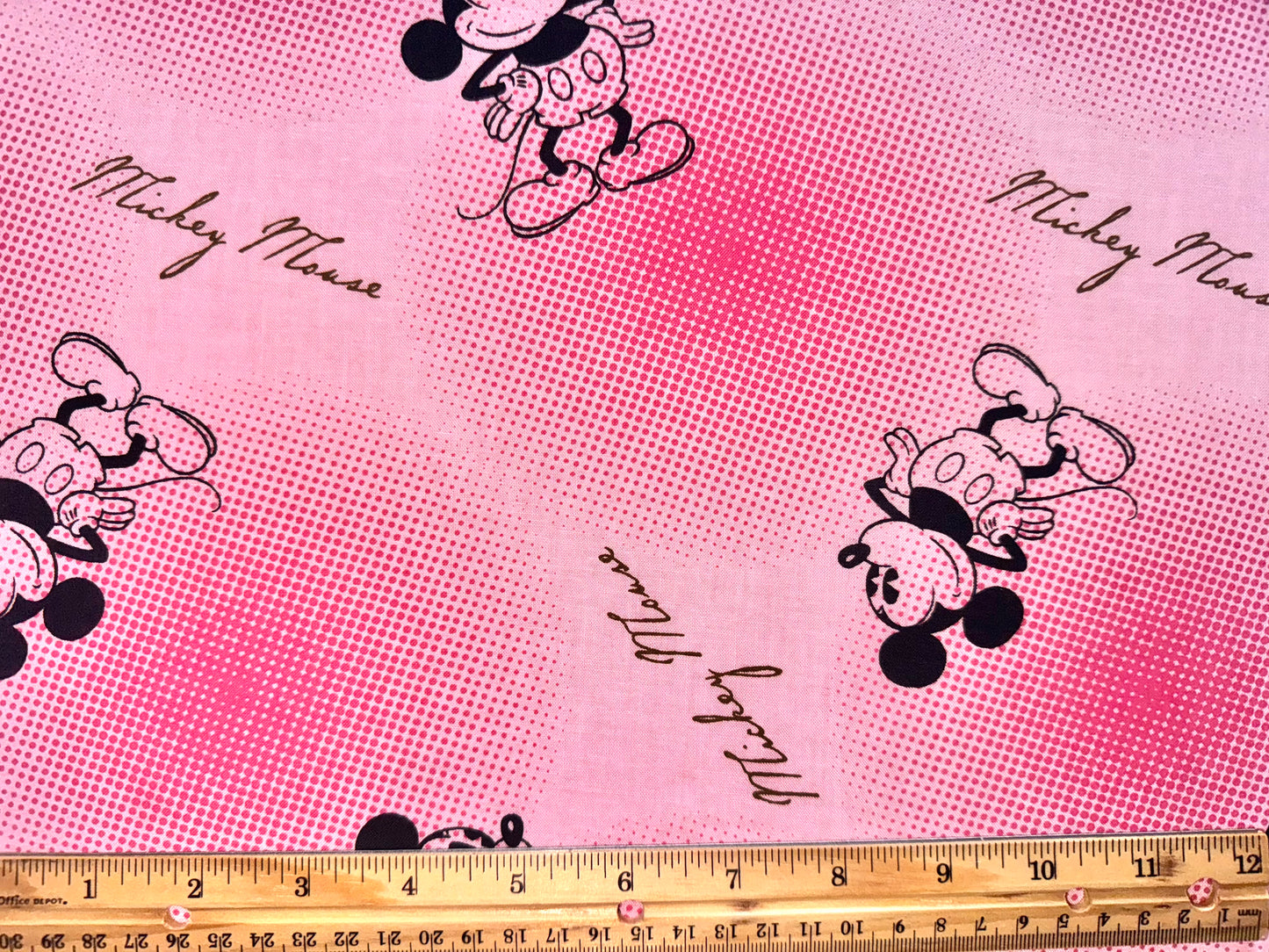 Mickey Mouse Pink Dot Burst Licensed Cotton Fabric Disney for Springs Creative