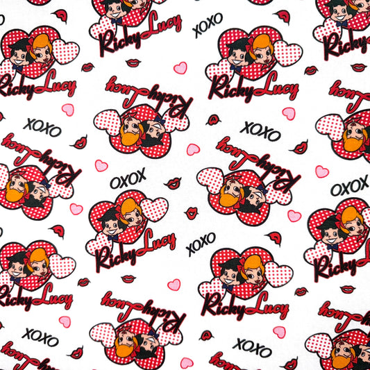 I Love Lucy Fabric Cotton Ricky Cartoon Toss Licensed