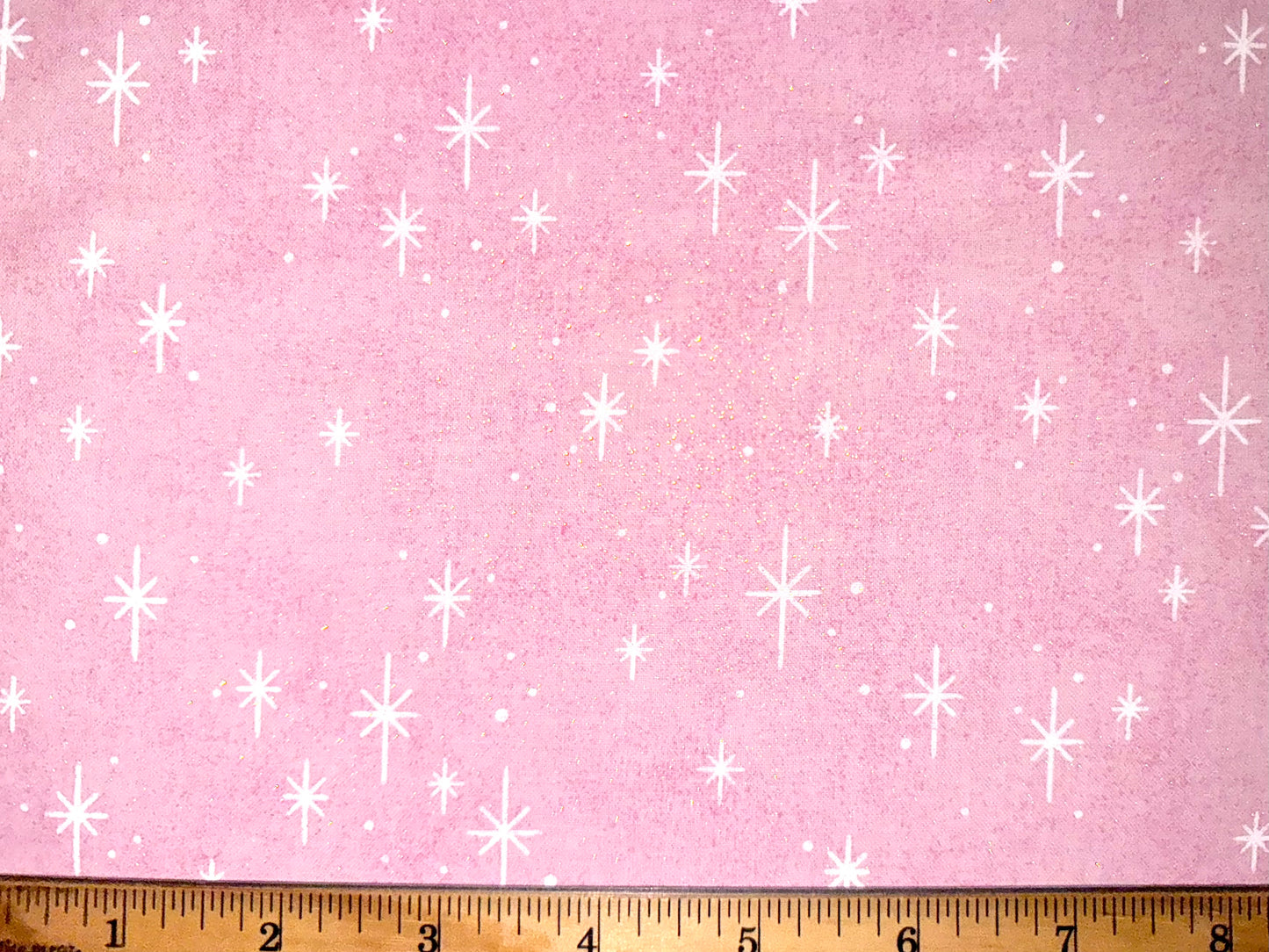 Glitter Sparkle Pink Cotton Fabric