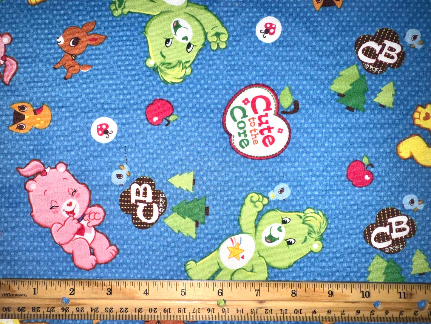 Care Bears Cutie To The Core Cotton Licensed Fabric by VIP Cranston 2009 - Fat Quarter