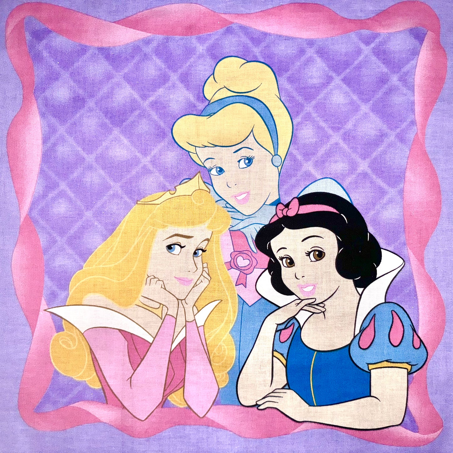 Disney Princess 2 Sides Licensed Cotton Fabric Panel