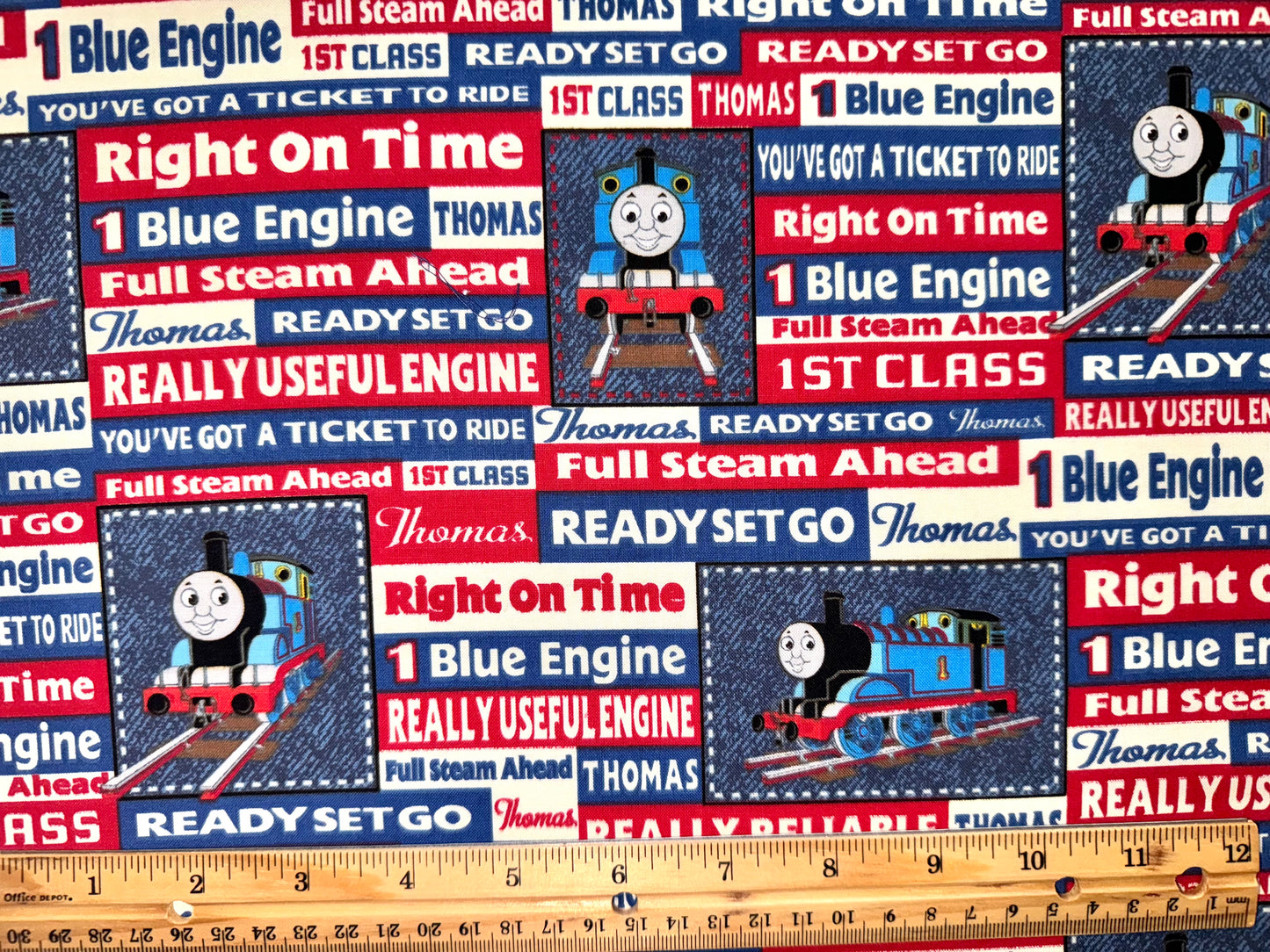 Thomas the Tank Engine & Friends Licensed Cotton Fabric by Cranston - Fat Quarter