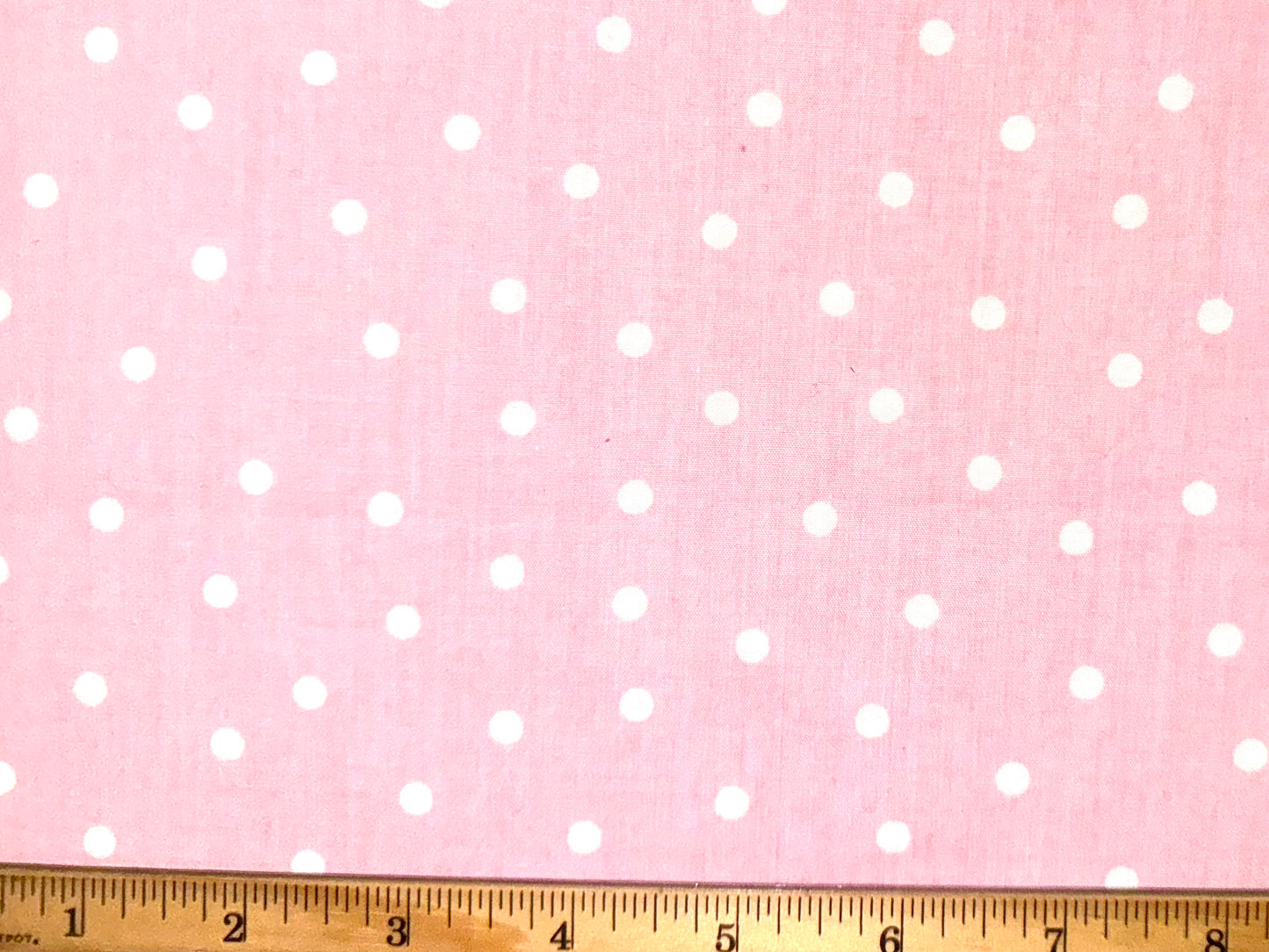 Pink & White Polka Dot Cotton Fabric