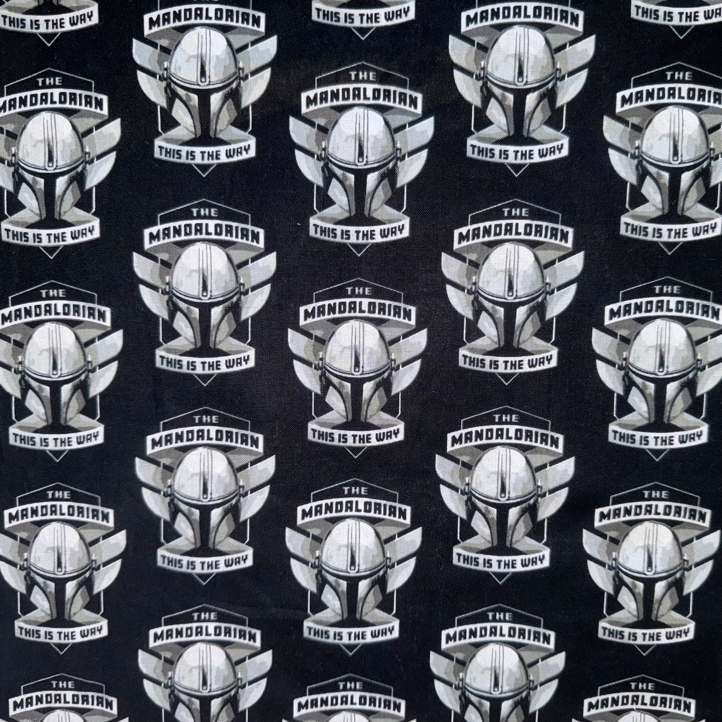 Mandalorian Badge Fabric Cotton This Is The Way Licensed