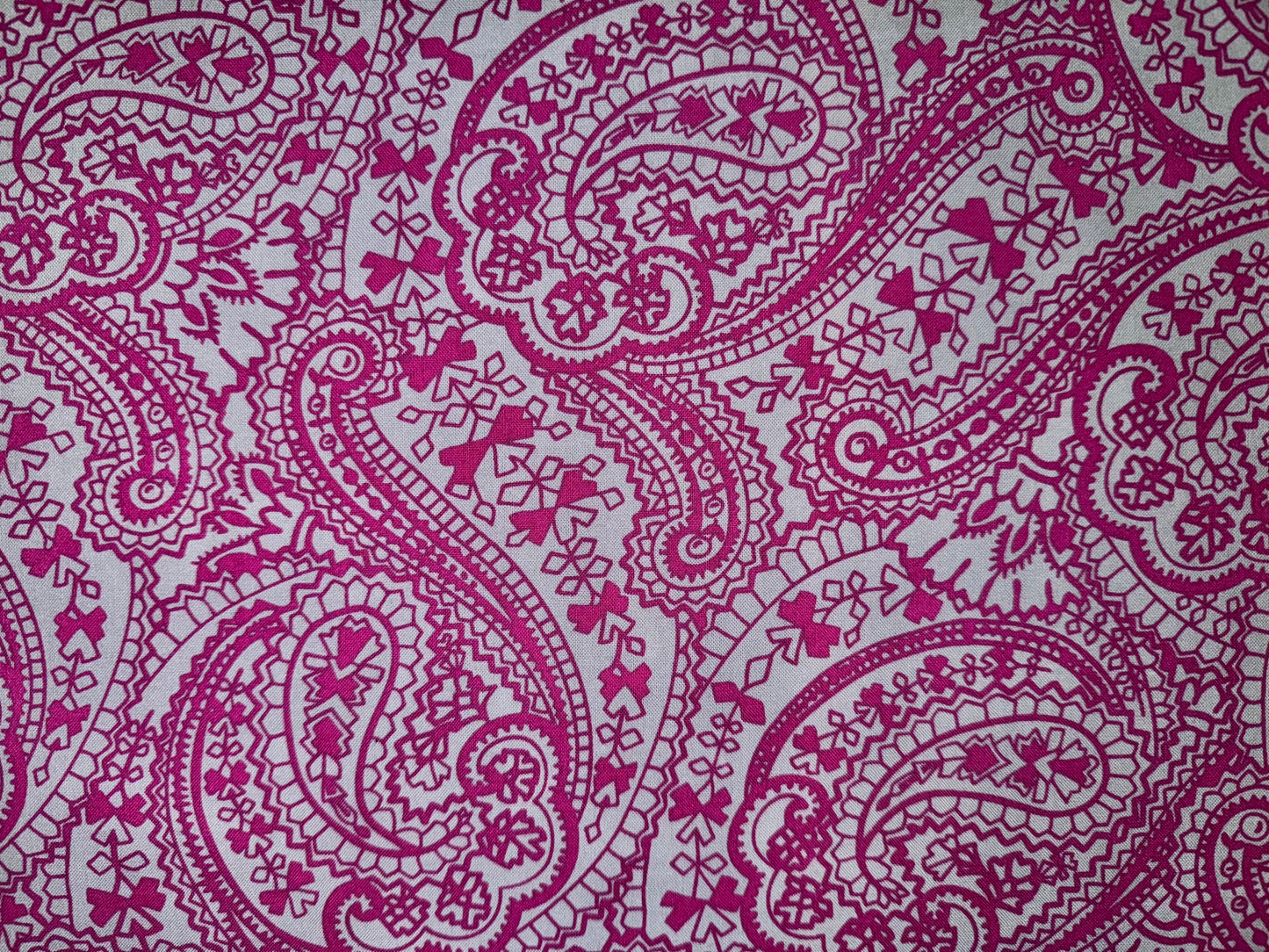 Purple and Gray Paisley Print Cotton Fabric by Brother & Sister 2012