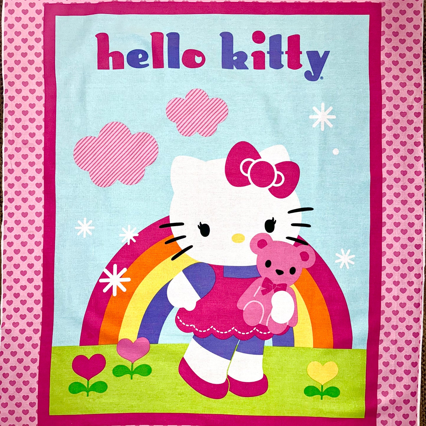 Hello Kitty Rainbow Licensed Fabric Panel by Sanrio Springs Creative 2013