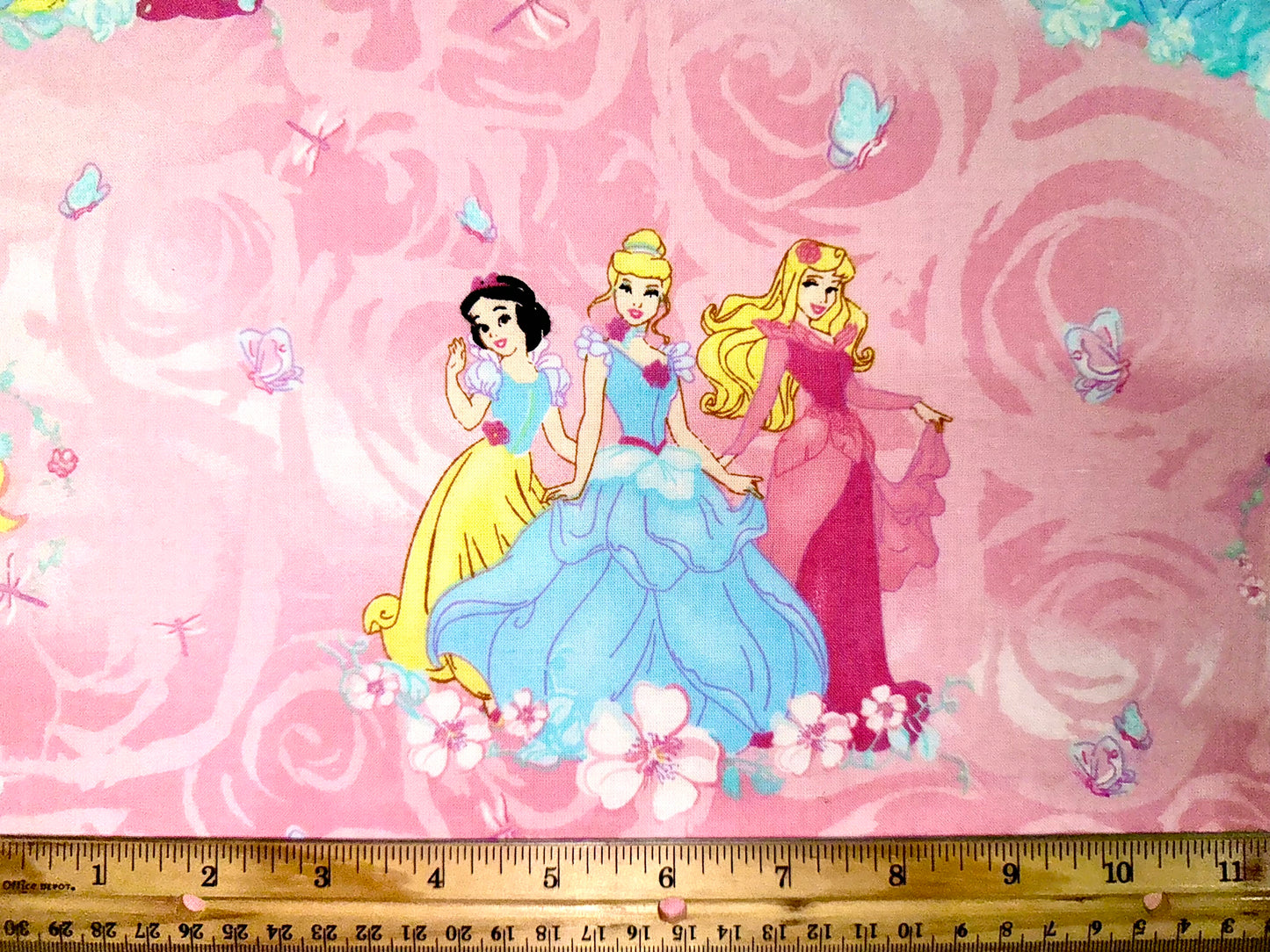 Disney Princess Pink Rose Licensed Cotton Fabric by Springs Creative 2011